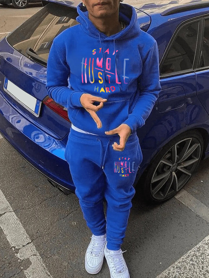 Women's sporty hoodie and jogger sweat outfit with motivational print Lune London