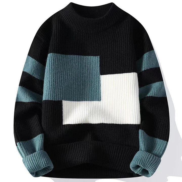 Knitted geometric pattern sweater for women Lune London