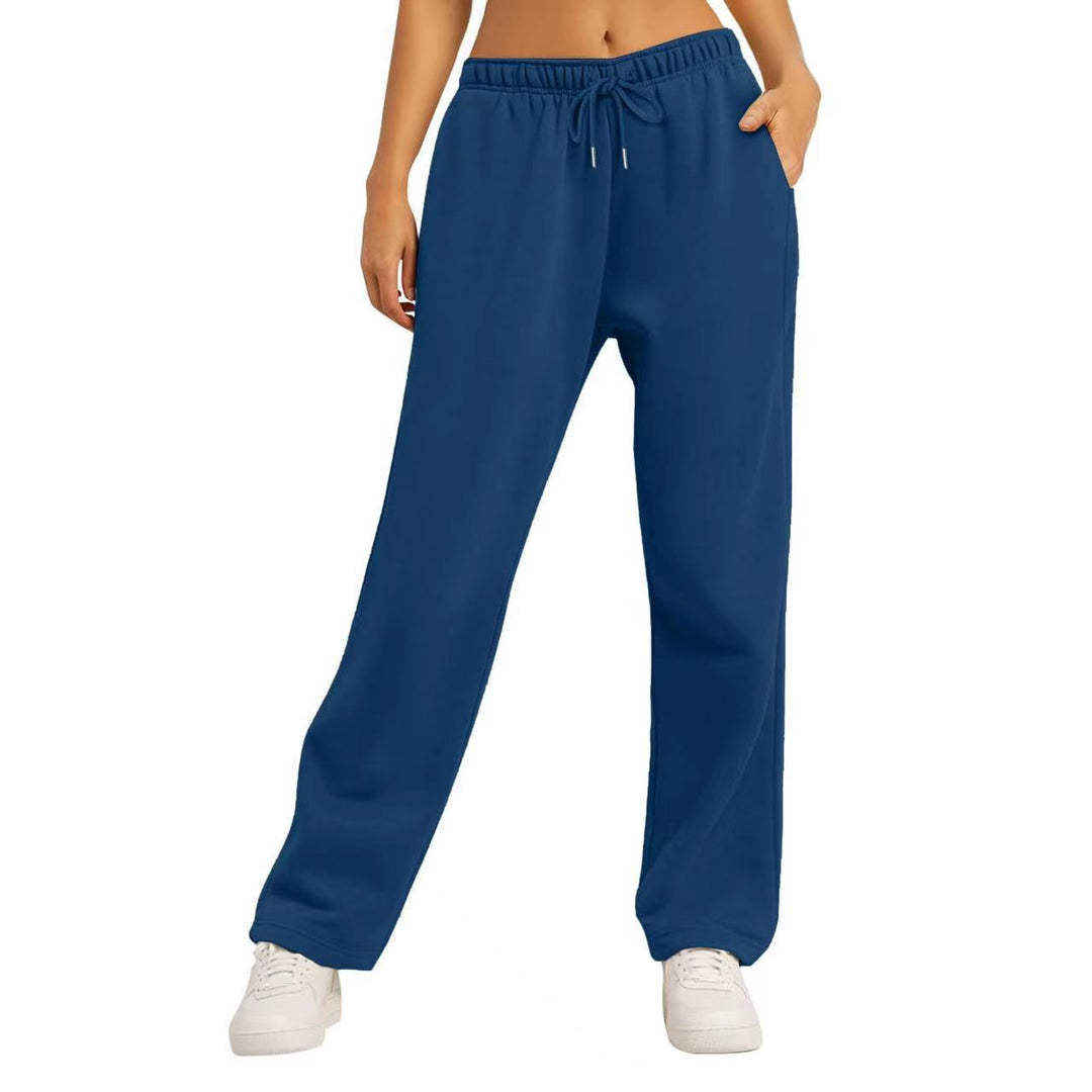 Women's Casual Leisure Pants with Elastic Waistband and Side Pockets Chic & Stil