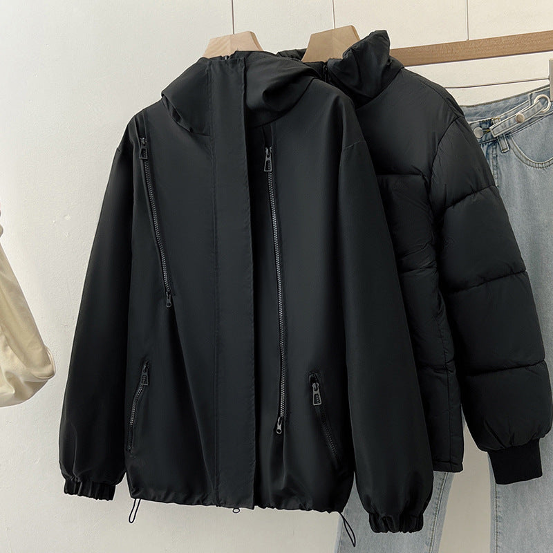 Ladies Lightweight Transitional Jacket with Adjustable Hood and Practical Pockets Lune London