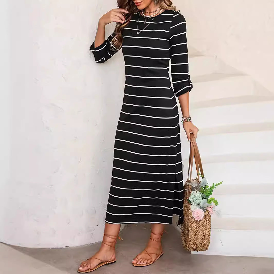 Lune London Casual Striped Maxi Dress for Women