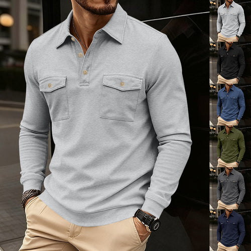Men's polo shirt with stylish chest pockets Lune London