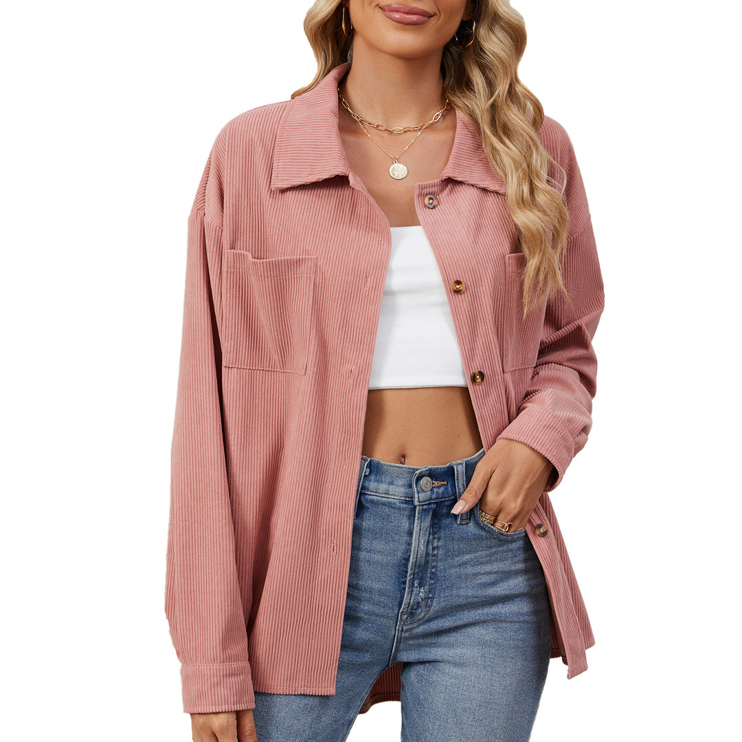 Corduroy jacket for women with a comfortable fit and practical chest pockets Lune London