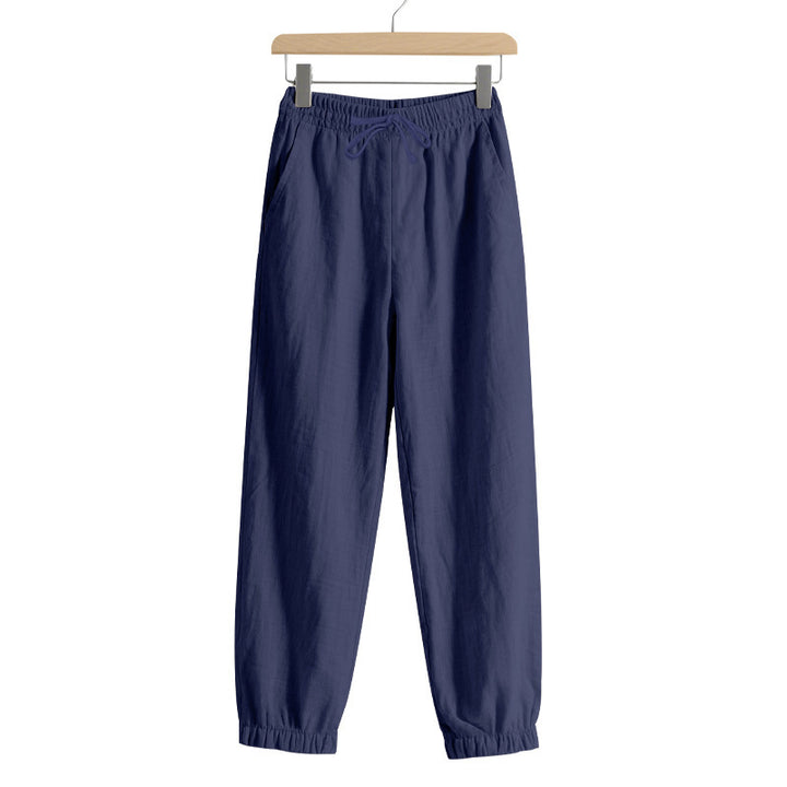 Men's leisure jogger pants with elastic waistband and side pockets Lune London