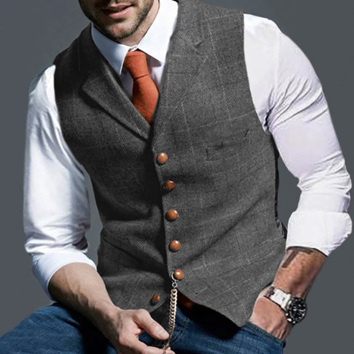 Men's Elegant Traditional Waistcoat Made Of High-Quality Fabric Lune London