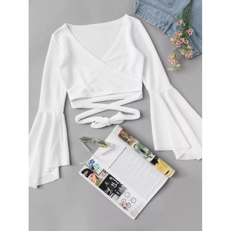 Lune London women's short rolled T-shirt with flared sleeves