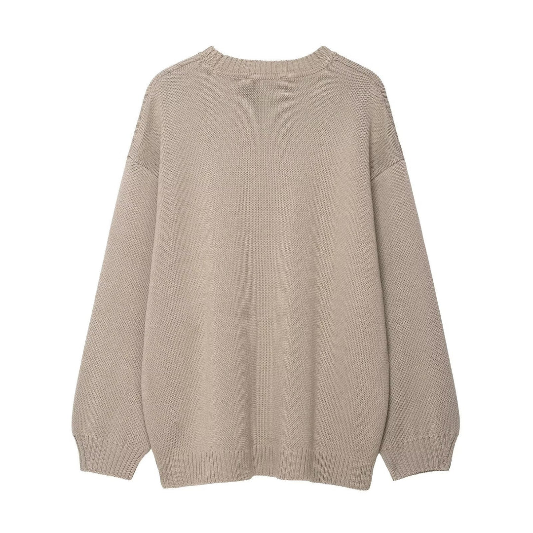 Women elegant casual knit sweater with wide sleeves Lune London