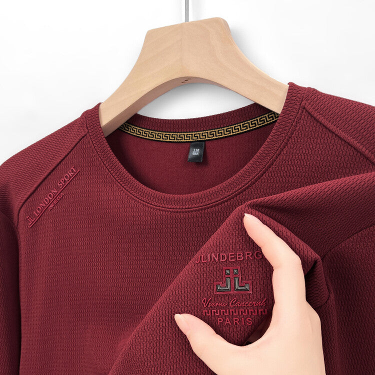 Trendy long sleeve shirt for men in textured fabric Lune London