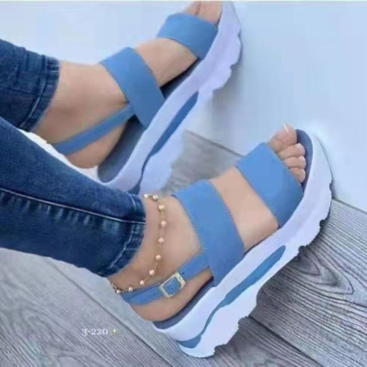 Ladies Sporty Chic Comfort Platform Sandals