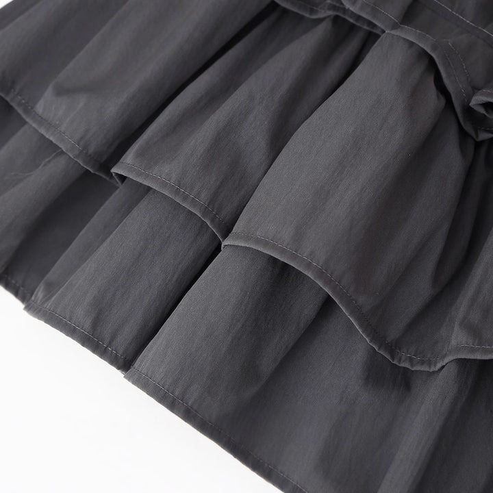 Long sleeve dress for women with ruffled hem Lune London