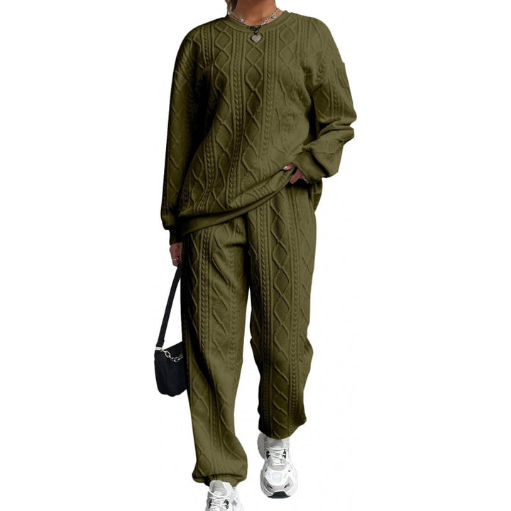 Women's knit loungewear set with relaxed fit and textured surface Lune London