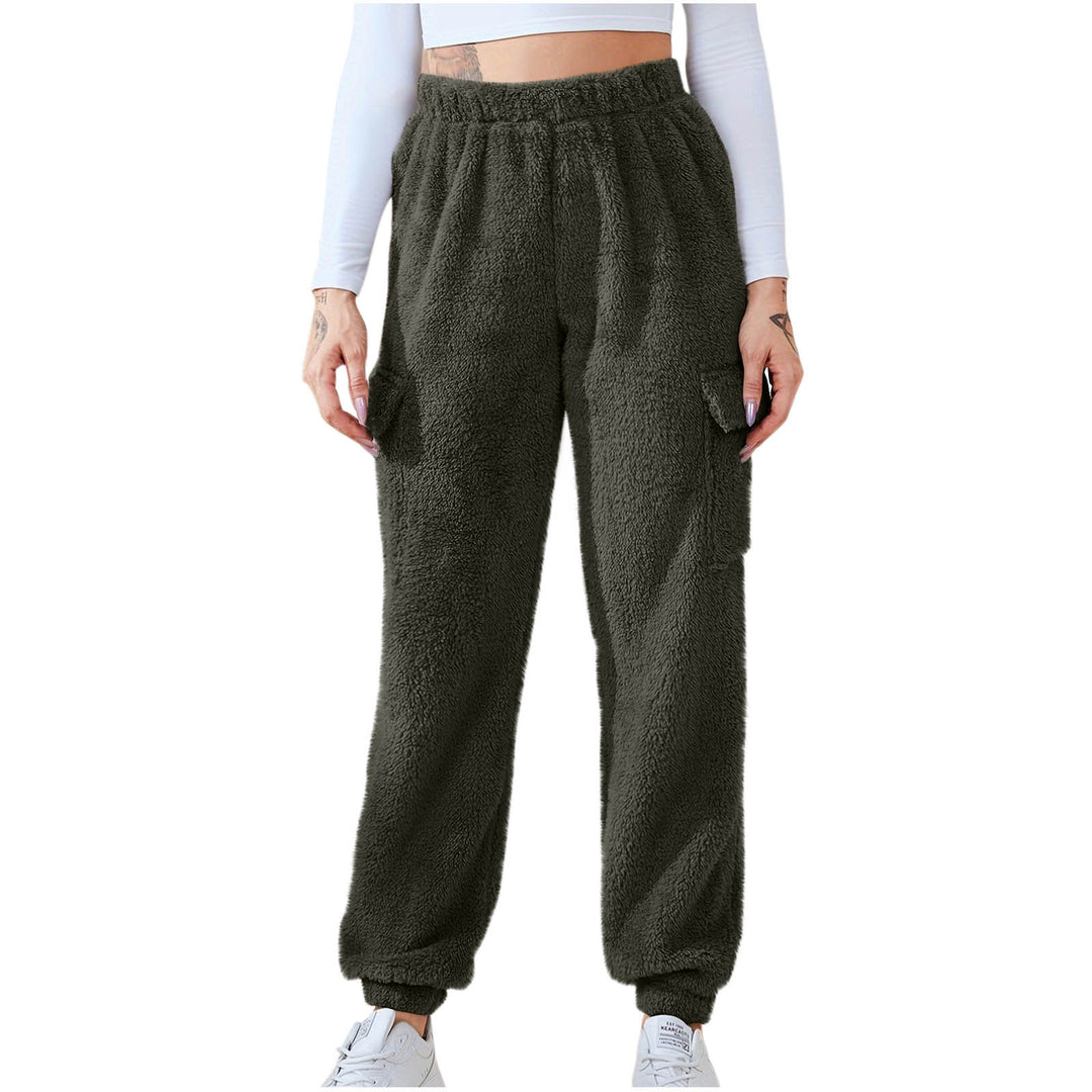 Casual fluffy trousers for women with side pockets Lune London