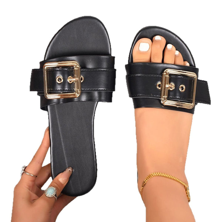Ladies Chic Loop Slip-On Sandals Lune London