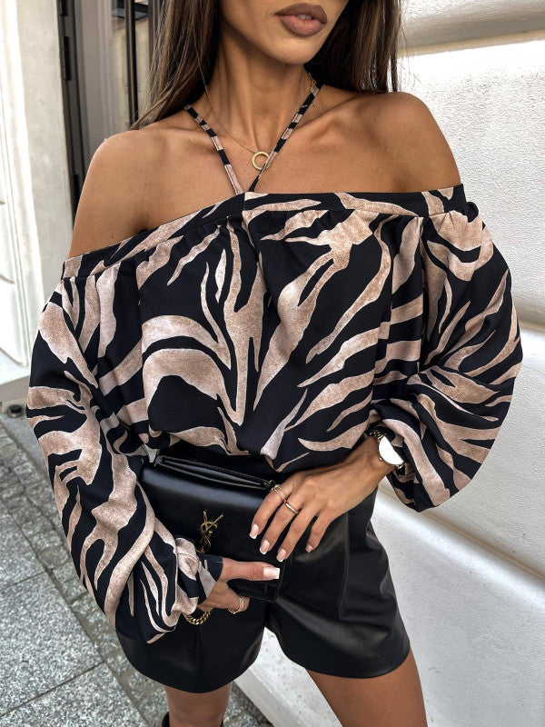 Ladies Ruffle Top Off-Shoulder Lune London
