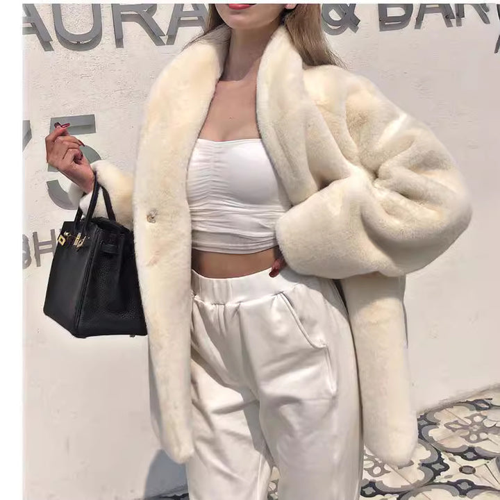 Plus size women teddy jacket Lune London
