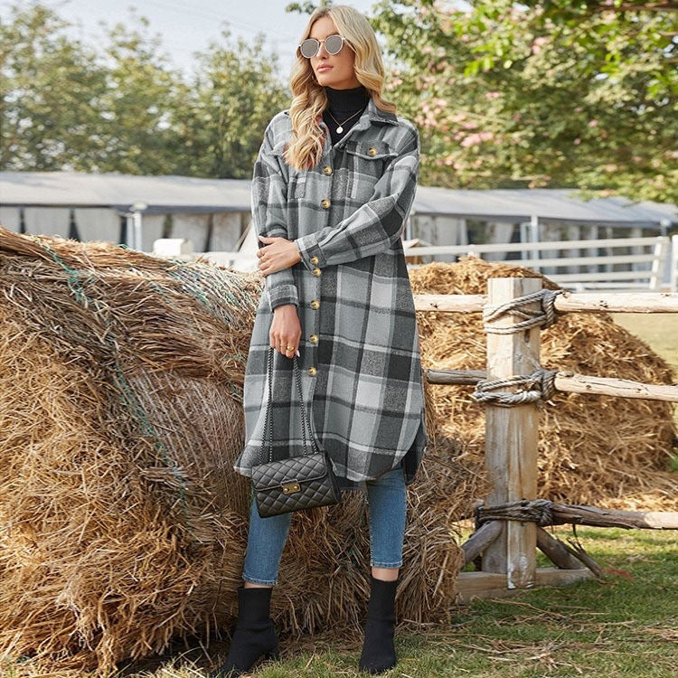 Checkered overshirt jacket for women Lune London