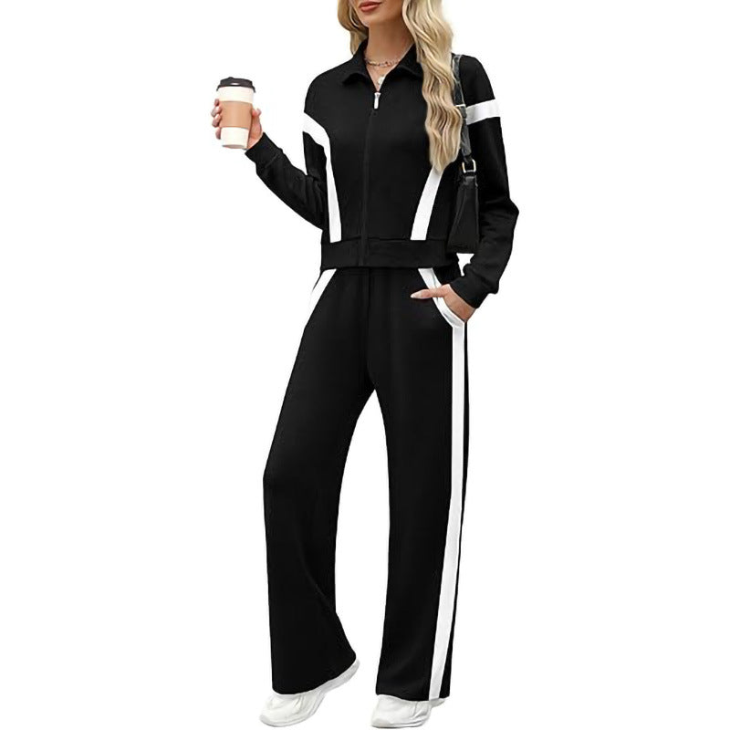 Sports leisure set for women with trendy zipper Lune London