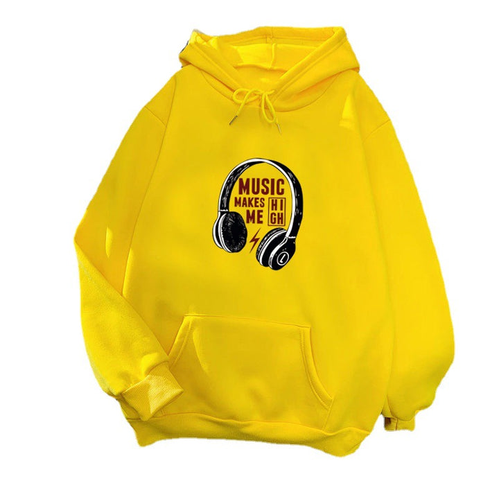 Women's hoodie with creative music design Chic & Stil