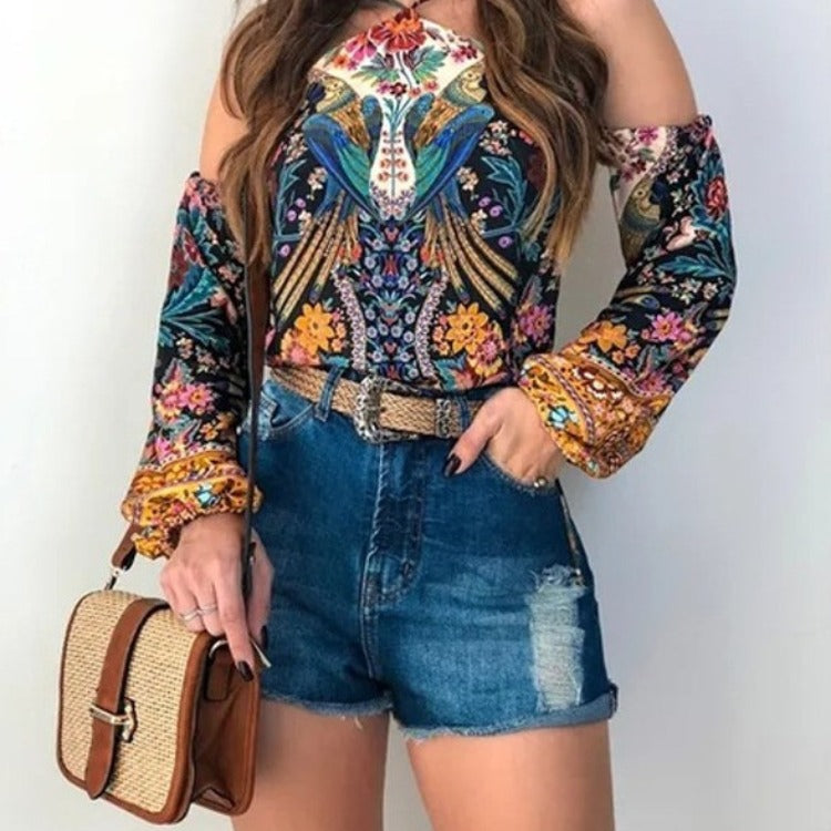 Women Bohemian Blouse Off-Shoulder Lune London