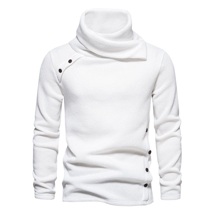 Men's trendy hoodie with asymmetrical design and button details Lune London