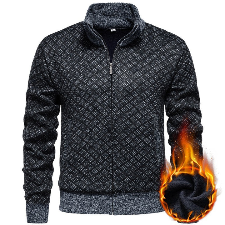 Men's sports knit jacket with modern pattern Lune London