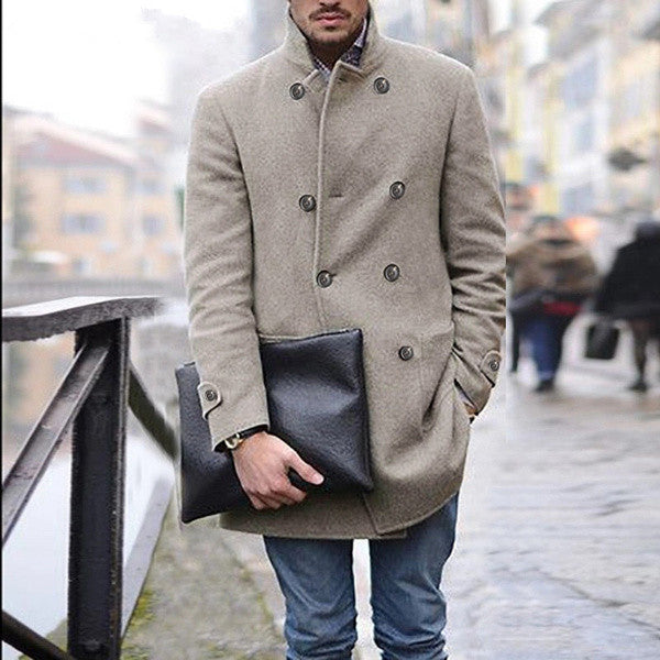 Elegant wool duffle coat for men with double-breasted buttons and practical pockets Lune London