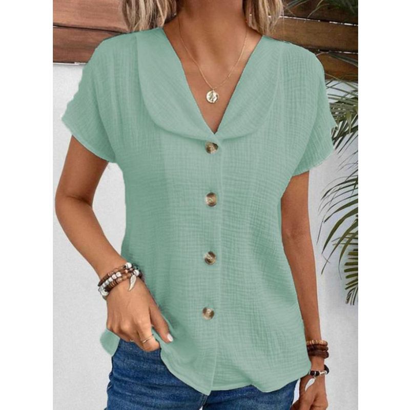 Women's shirt with visible buttons in lightweight fabric Lune London