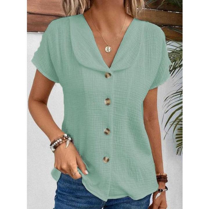 Women's shirt with visible buttons in lightweight fabric Lune London