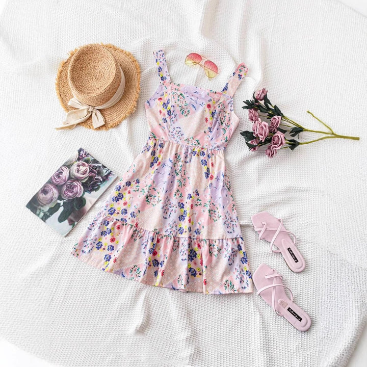 Lune London Floral Ruffled Summer Dress for Women