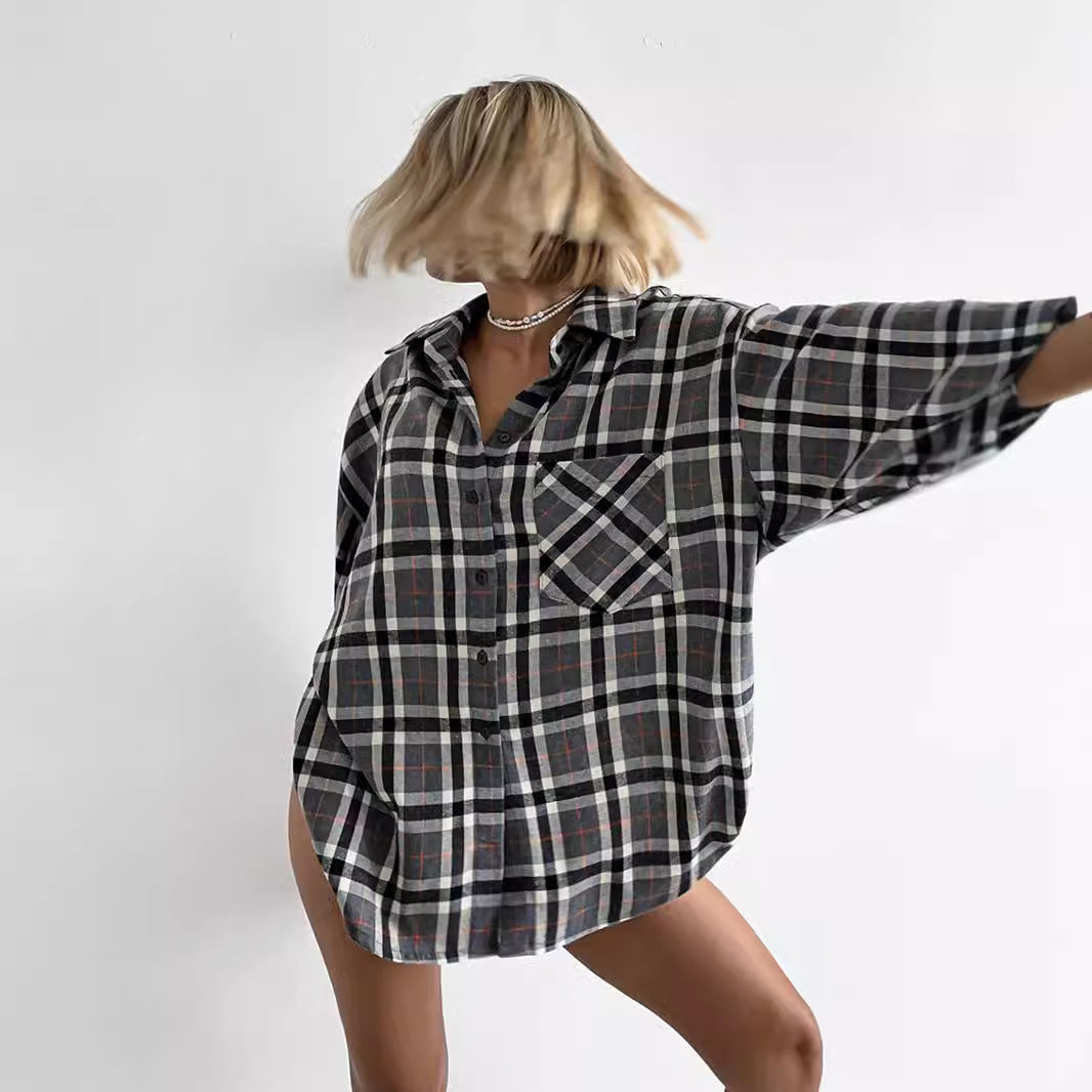 Lune London women's plaid overshirt