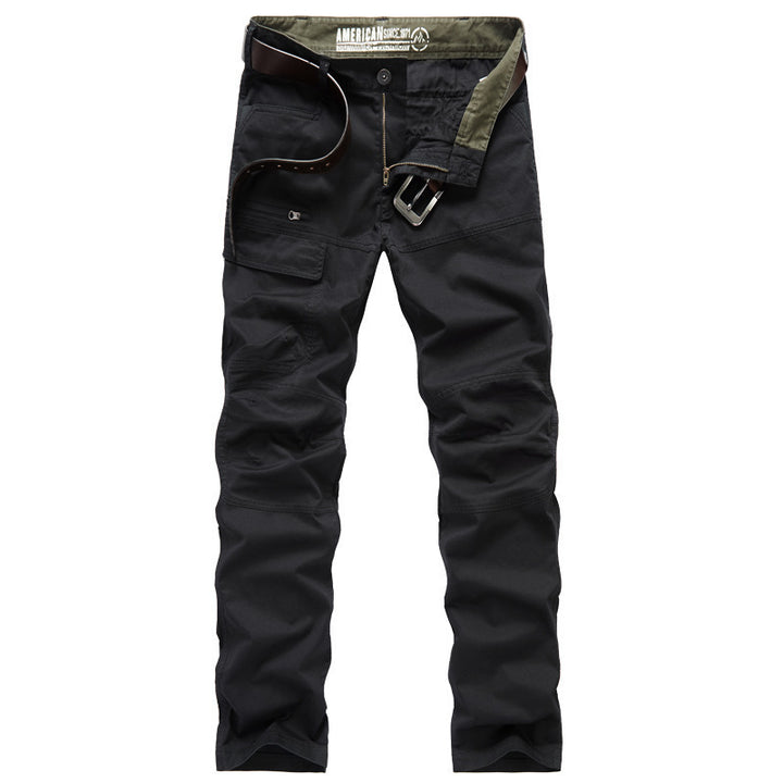 Multifunctional cargo pants for men with sturdy fabric and multiple zipped pockets Lune London