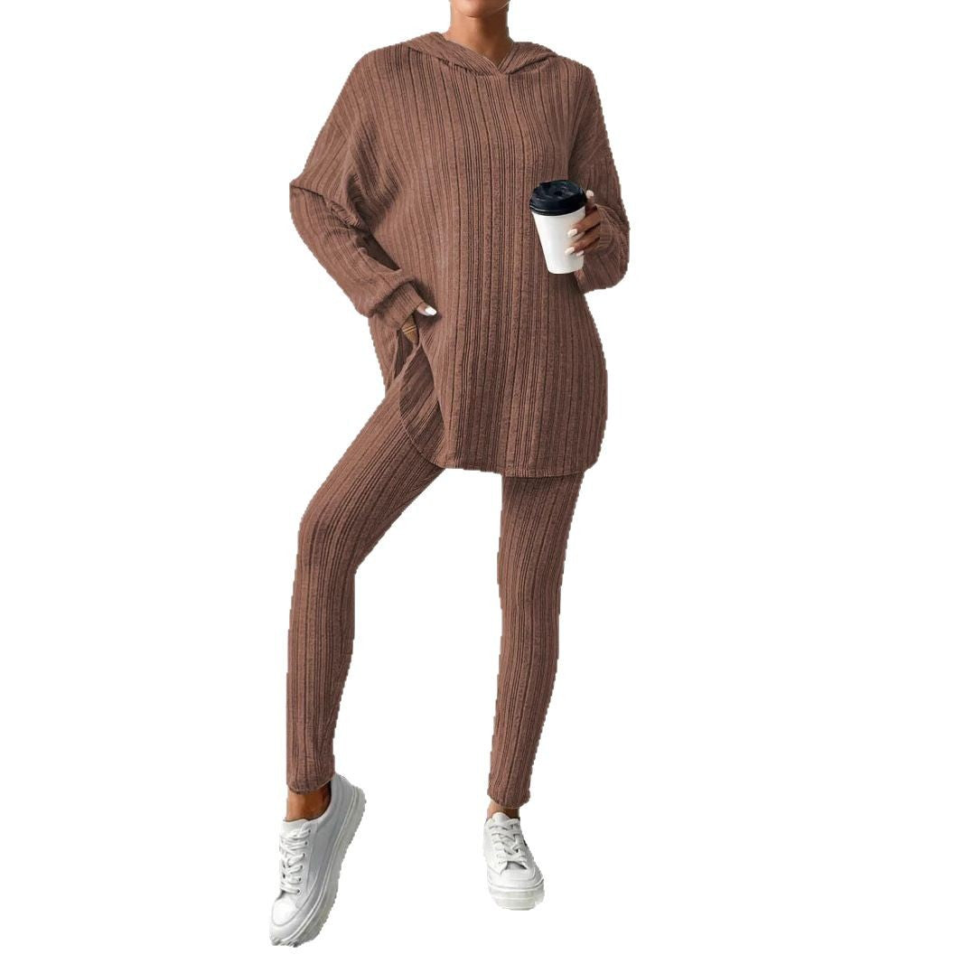 Women's legging set with textured long sleeve top and comfortable fit Lune London