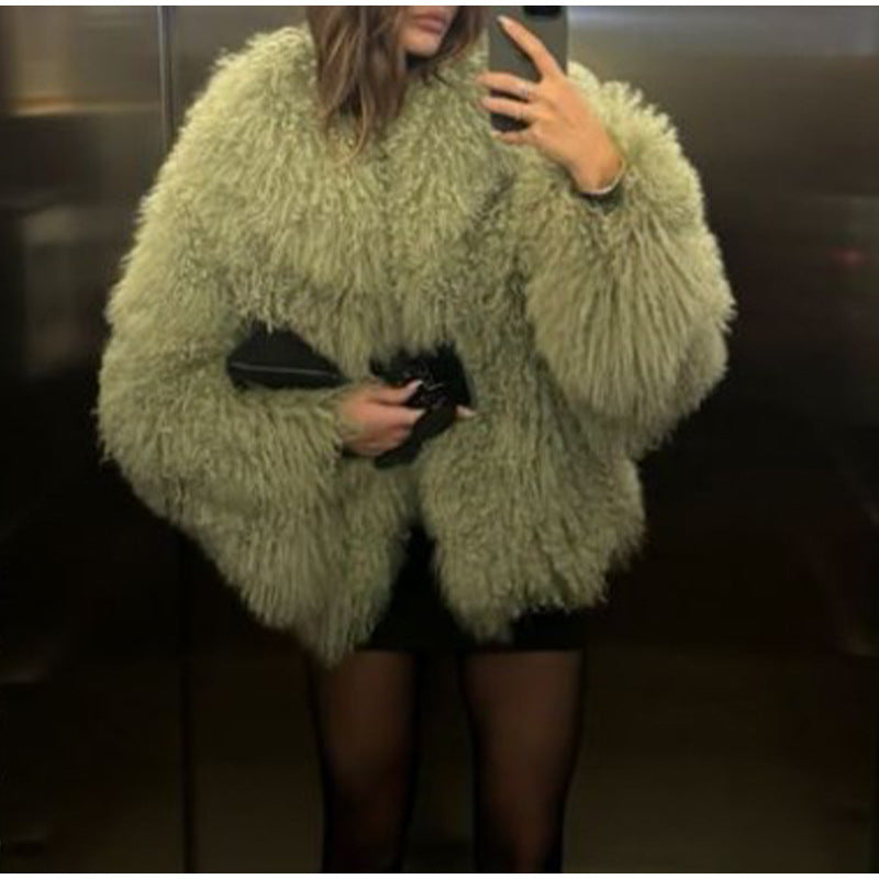 Oversized teddy coat for women with voluminous sleeves Lune London