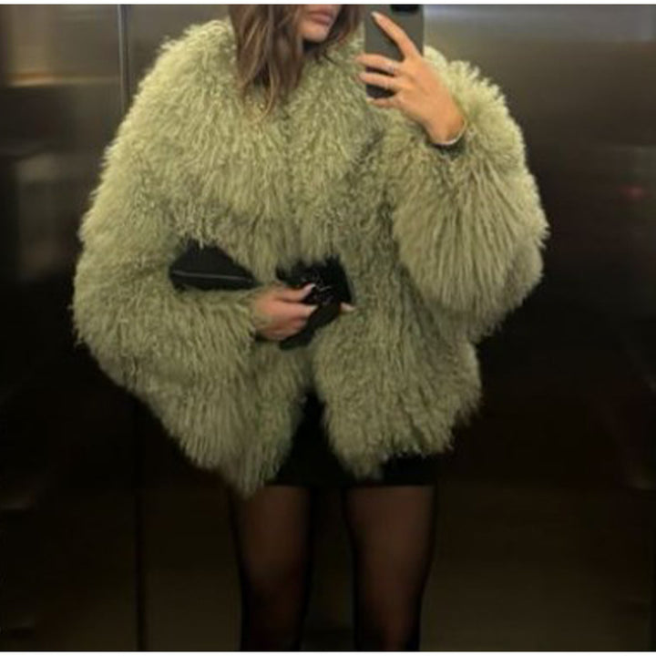 Oversized teddy coat for women with voluminous sleeves Lune London