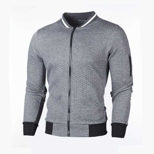 Men's Sweat Jacket with High-Quality Structure and Secure Zip Pocket Lune London