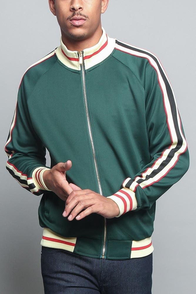 Sport jacket for men with contrasting color accents and a high-quality zipper Lune London