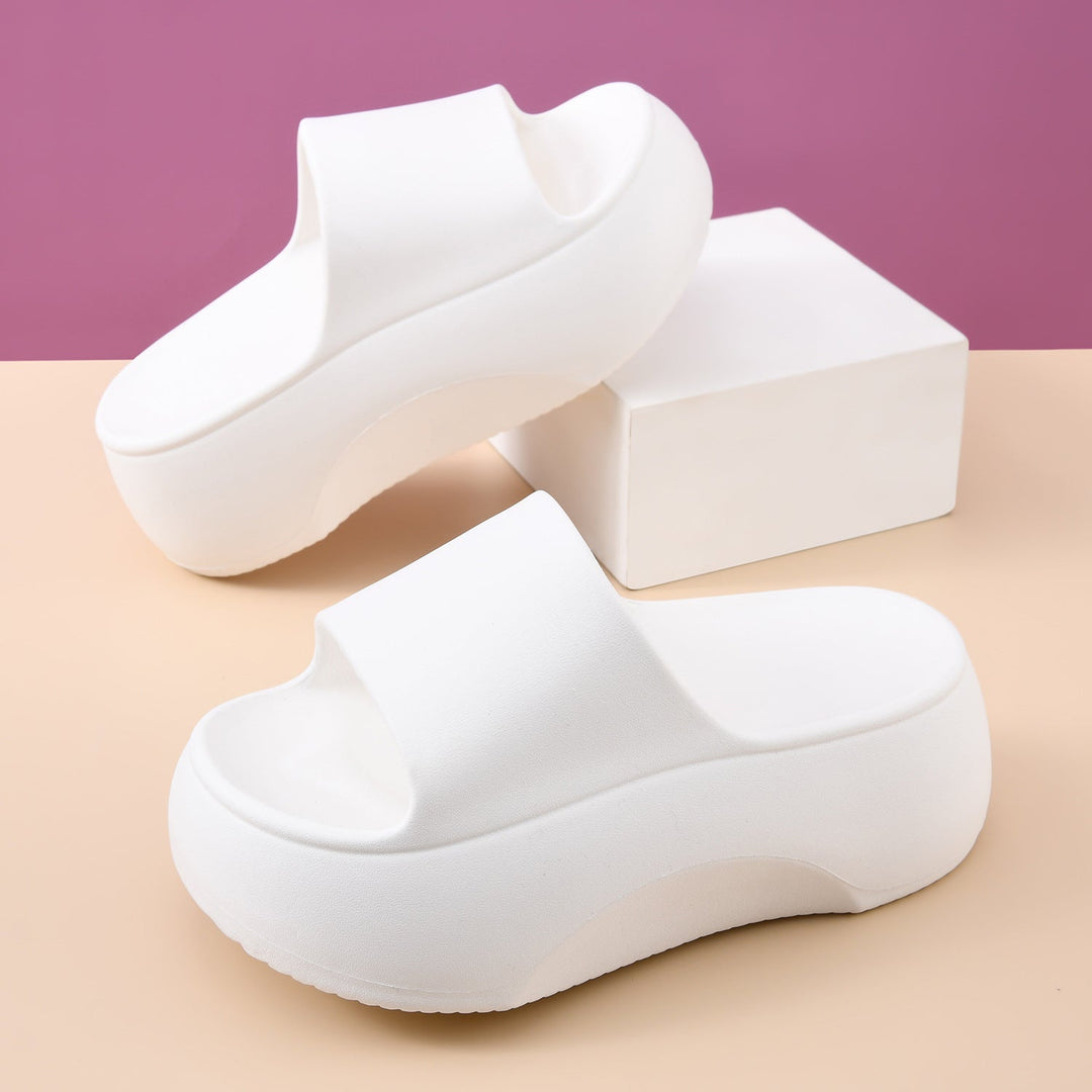 Women Elevated Platform Slip Sandals Lune London