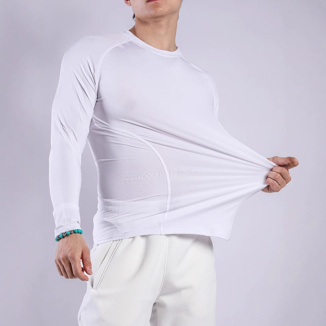 Long Sleeve Men's Sports T-Shirt in Breathable and Moisture-Wicking Fabric Lune London