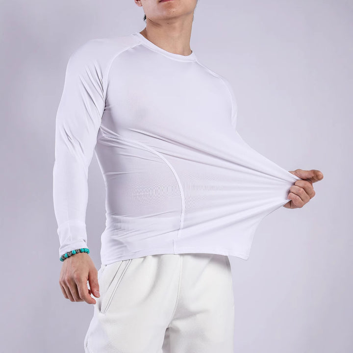 Long Sleeve Men's Sports T-Shirt in Breathable and Moisture-Wicking Fabric Lune London