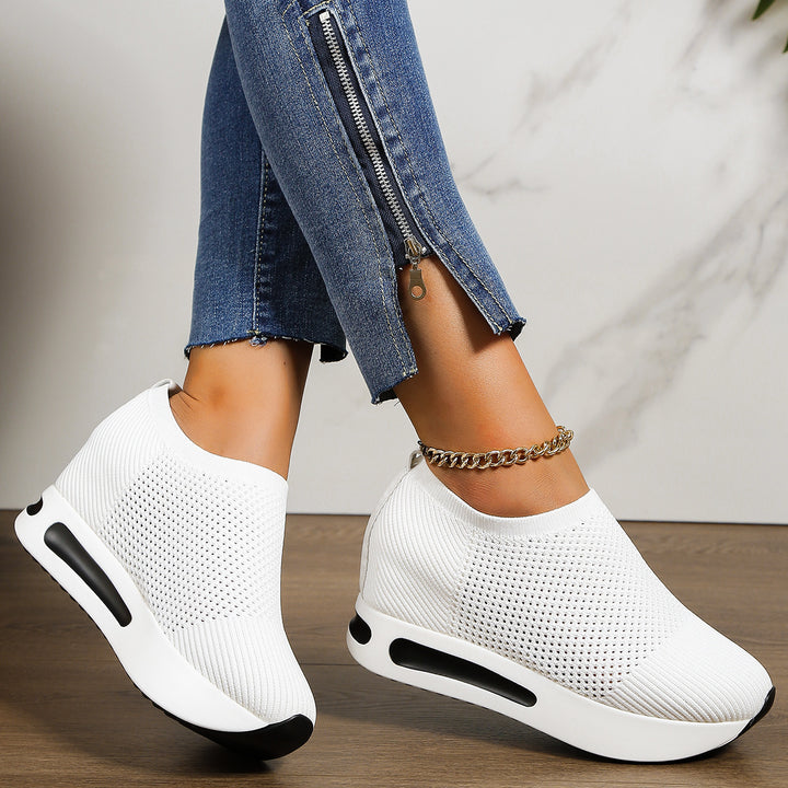 Chic and Stylish Breathable Wedge Sneakers for Women