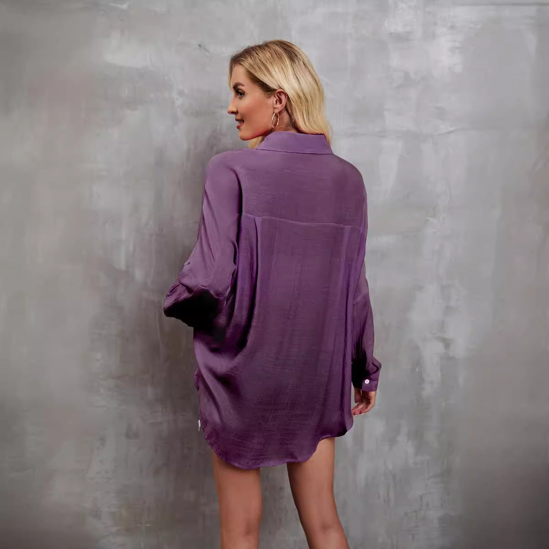 Airy and chic women's blouse with chest pockets Lune London