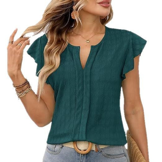 Ladies Short Sleeve Blouse Lune London