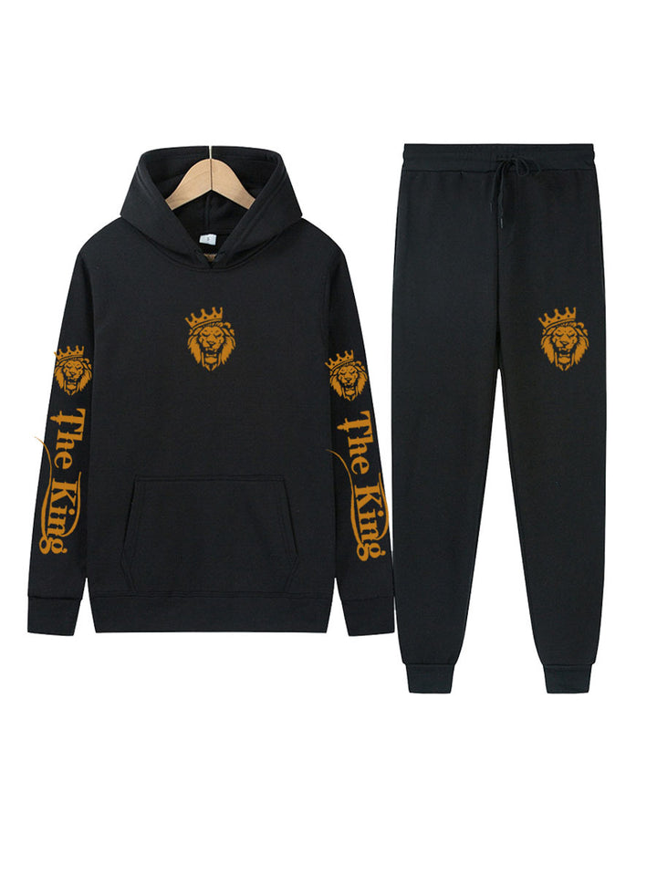 Men's sporty hoodie and jogging set with royal pattern Lune London