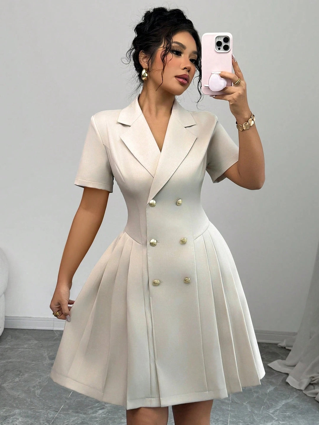 Lune London Double-breasted A-line Dress for Women