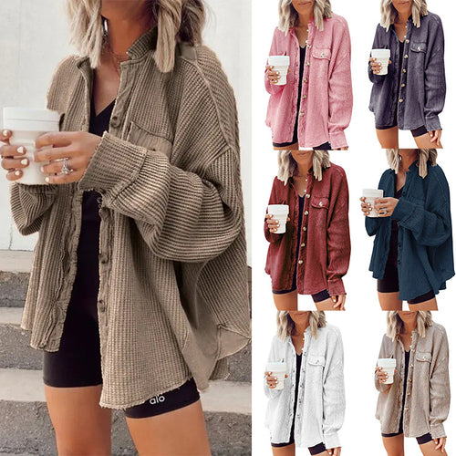 Casual cotton jacket for women with a buttoned front and practical pockets Lune London