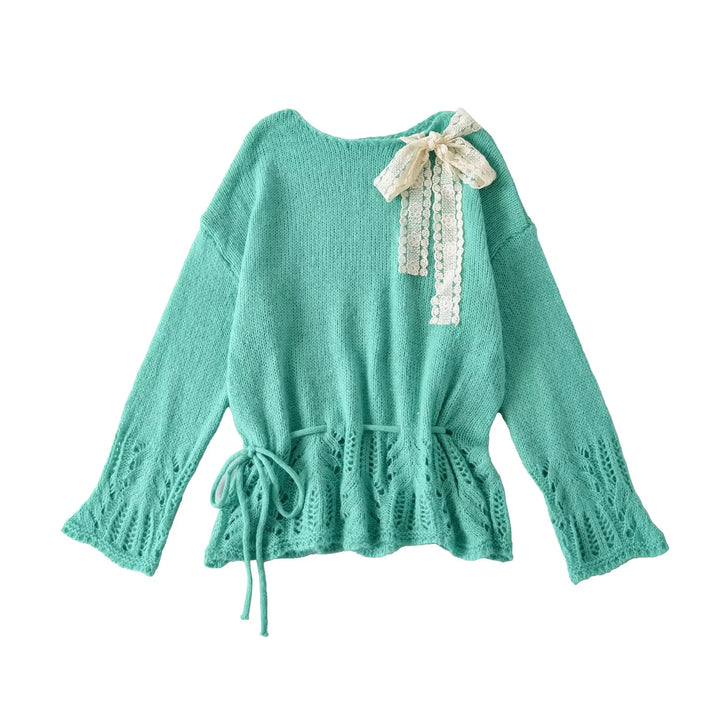 Stylish knitted top for women with elegant sophistication and chic ties and style
