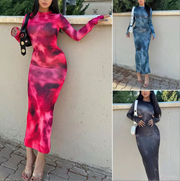 Chic and elegant wrap maxi batik dress for women