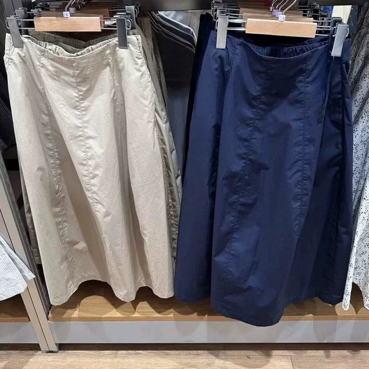 Jupe midi femme avec taille élastique et poches latérales Chic & Stil