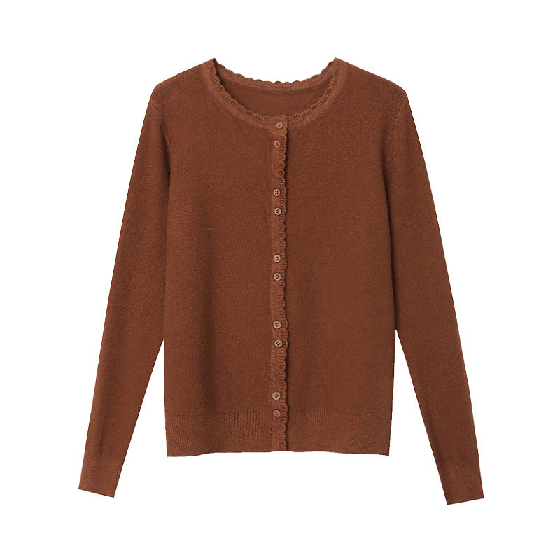 Ladies elegant cardigan with button placket Chic & Stil