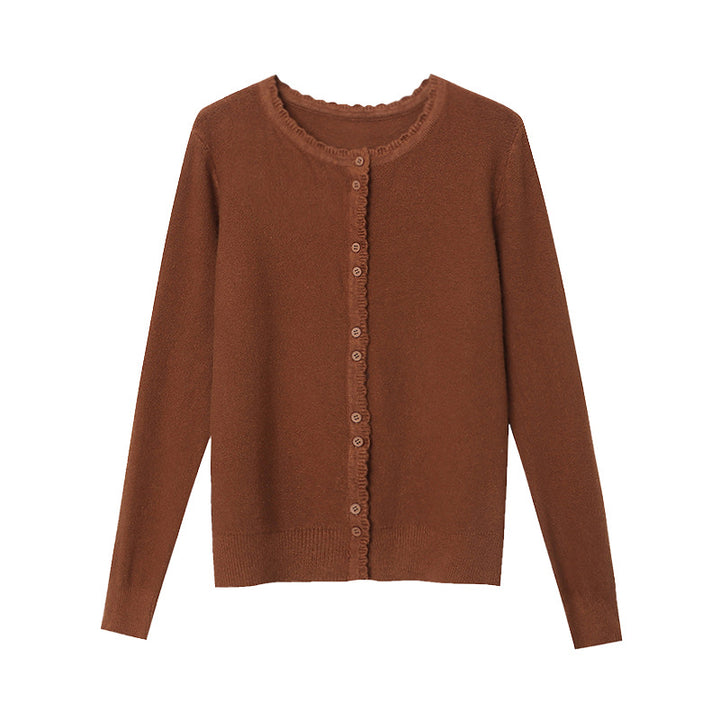 Ladies elegant cardigan with button placket Chic & Stil